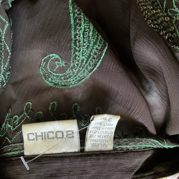 Gorgeous 100% silk embordered and sequins tunic - Picture 6 of 7